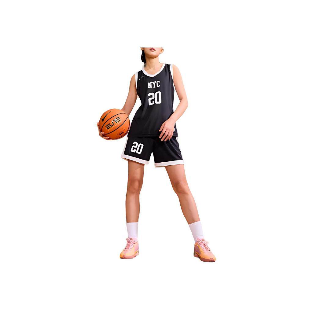 Nike Dri-Fit Color Block Logo Print Elastic Waist Basketball Shorts Women Shorts Black HF0530-012