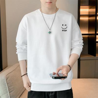 Primavera Nuovo Maglione da Uomo Top Casual Largo Pullover Stampato Maglietta a Maniche Lunghe da Uomo Abbigliamento da Uomo