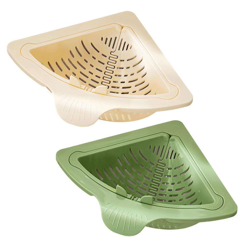 Kitchen Sink Drain Strainer Anti-Clog Food Catcher Triangular Sink Food Catcher Basket for Fruit Vegetable Noodle Washing Home