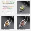 V-Form Farbwechsel Diaspore Anhänger Halskette Echt 925 Sterling Silber Zultanit Edlen Schmuck Für Frauen Freie Kette