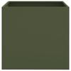 Planters 2 Pcs Olive Green 49 X 47 X 46 Cm Steel