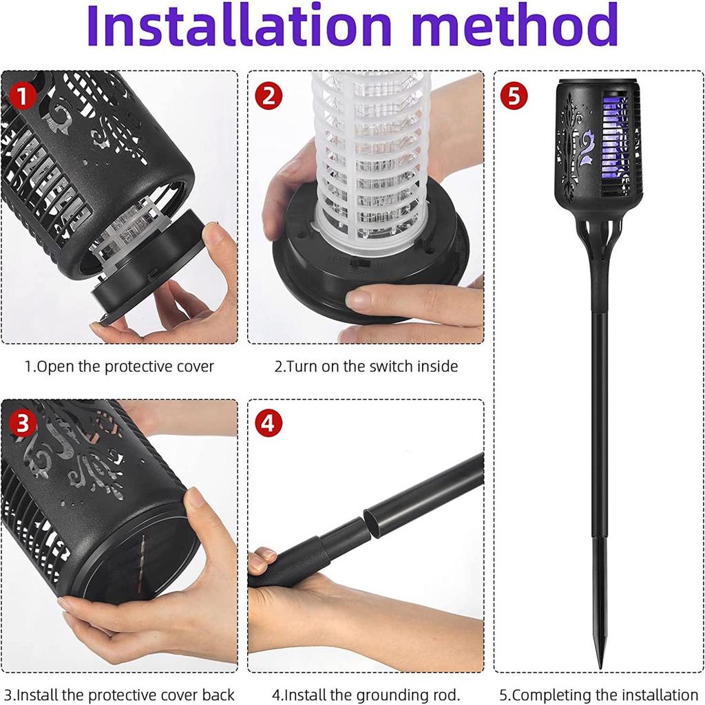 Solar Zapper Outdoor Waterproof Lights, & Lighting, Zapper Insect  For Eradicating Mosquito Gnat Fly