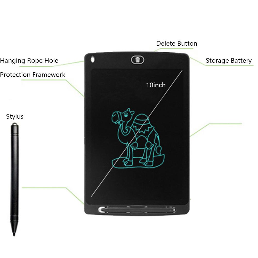 10 Inch LCD Writing Tablet Reusable Colorful Doodle Board for Kids, Blue