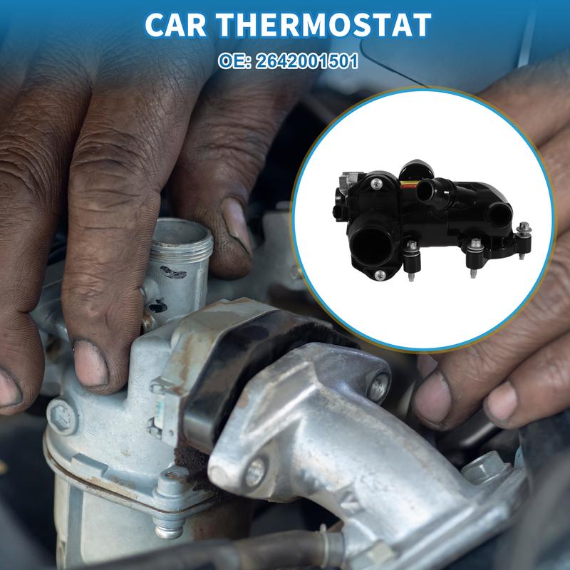 X Autohaux Car Thermostat No.2642001501 for Mercedes-Benz C300 - L4 2.0L Plastic
