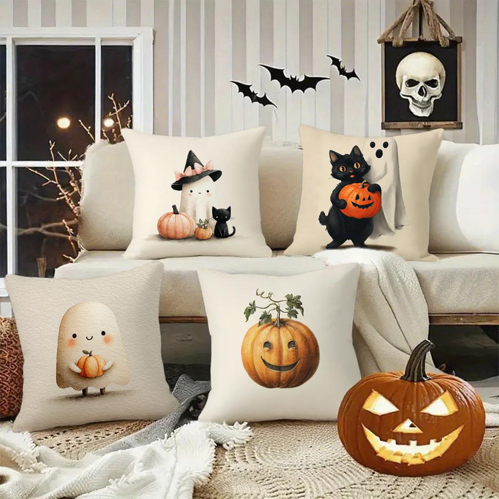 Cute Halloween Pillows with Fun DesignsSuitable for sofa car bedroom decorative cushion cover pillow cover