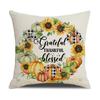 Autumn Harvest Pillow Cover Plaid Maple Leaf Truck Pumpkin Pillow Pillow Cover Home Cushion Cover