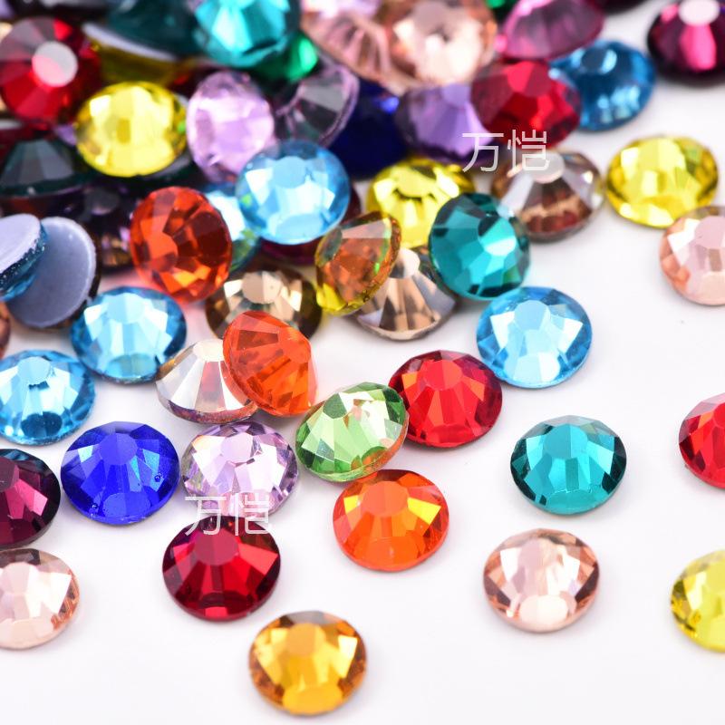 Imitation Austrian Diamond, Even Surface Hot Melt Adhesive Hot Diamond Ab Color Crystal Glass Diy Clothing Rhinestone Decoration