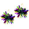 Festive Mardi Gras Festival Earrings Glitter Ball Earring Sparkling Poms Poms Earrings for Outdoor Karneval Celebrations