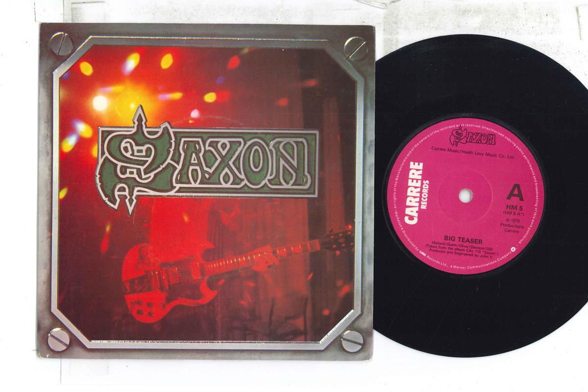 

7inch Record SAXON Big Teaser Rainbow Theme Frozen HM5 CARRERE 1980 UK Metal Used