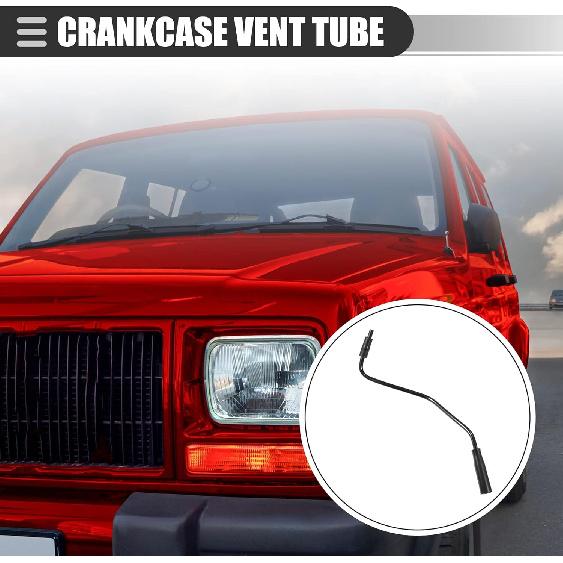 Motoforti Crankcase Vent Tube, Crankcase Ventilation Hose Tube, for Jeep Wrangler Cherokee Grand Cherokee 1997-2004 4.0L, Crankcase Vent Tube To