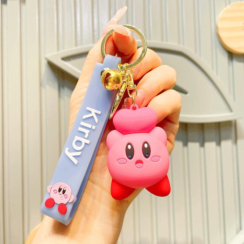 Cute Kirby Star Dripping Glue Keychain Car Backpack Cartoon Figure Pendant Bag