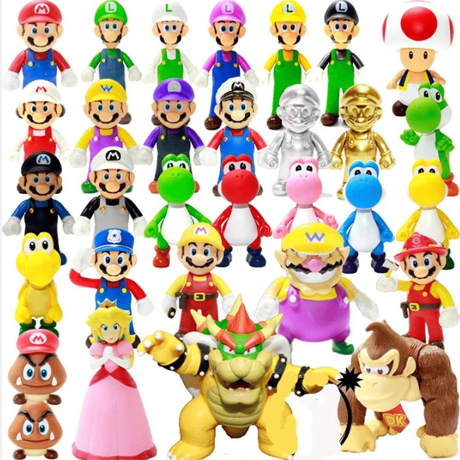 2026 super mario bros luigi yoshi mario bonecas dos desenhos animados anime figuras criativo modelo colecionável brinquedos para