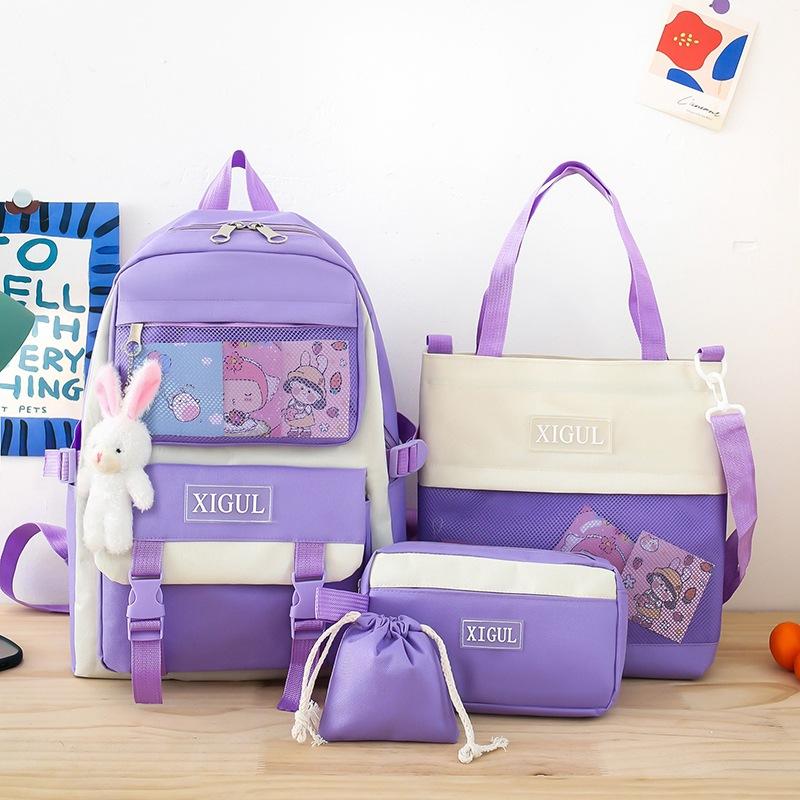 Multi-piece schoolbag female Korean version Japanese lightweight junior school backpack 3rd to 5th and 6th grade primary school students girl backpack