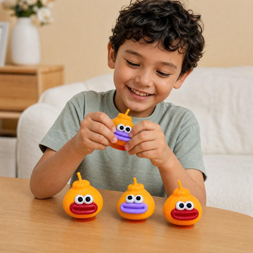 Random 4 Expressions Creative Slow Rising Toy Set, Realistic Toy