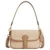 Coach Hadley 25 Monogram Flap Top Handle Crossbody Bag Medium Women handbags Deep-Natural CAK49-IMLG6