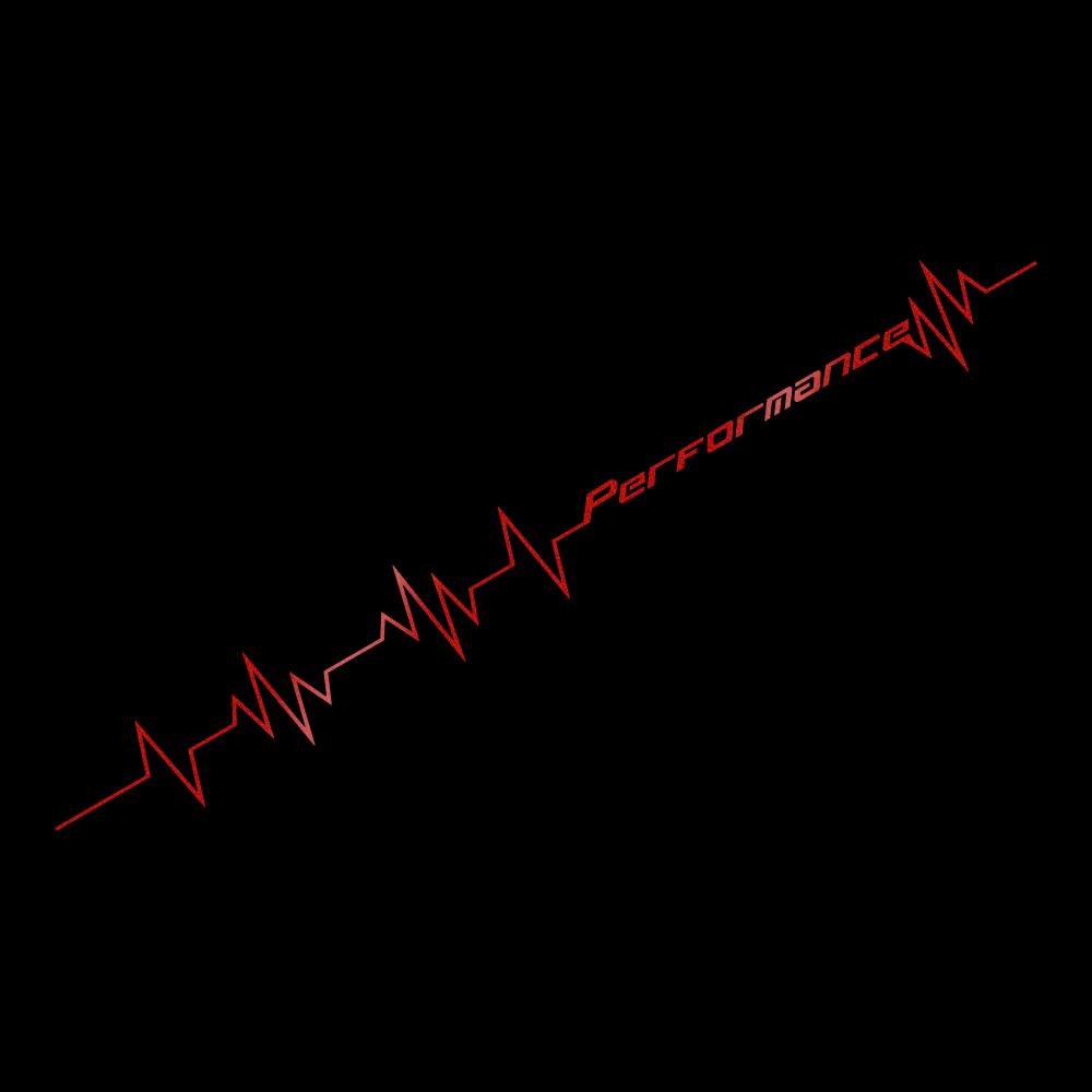 Reflective Performance Heartbeat Line Sticker Car Windshield Windscreen Bumper Hood Decor Decal Auto Car bodywork Decoraion