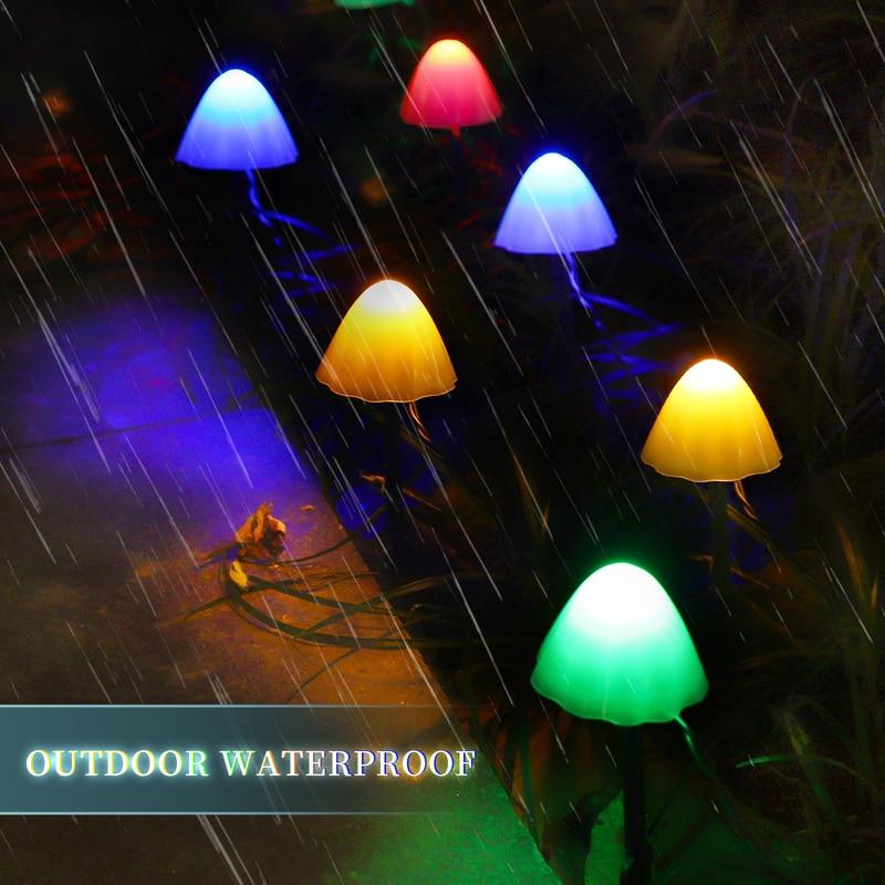 LED Solar String Light Garden Decoration Mushroom Lights IP65 Waterproof Garland Patio Decor Outdoor Solar Lights Fairy Light
