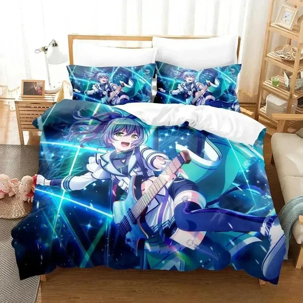 

RAISE A SUILEN Bedding Set Anime three-piece set Bedding Set Printed Soft With Pillowcase Duvet Cover Soft Bedclothes Home 70x133cm 2pcs