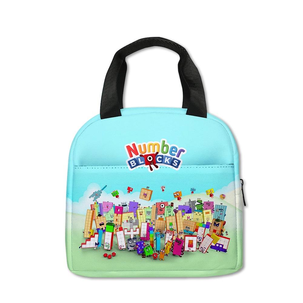 Numberblocks Digitale Bausteine Isolierte Lunchtasche für Grundschüler