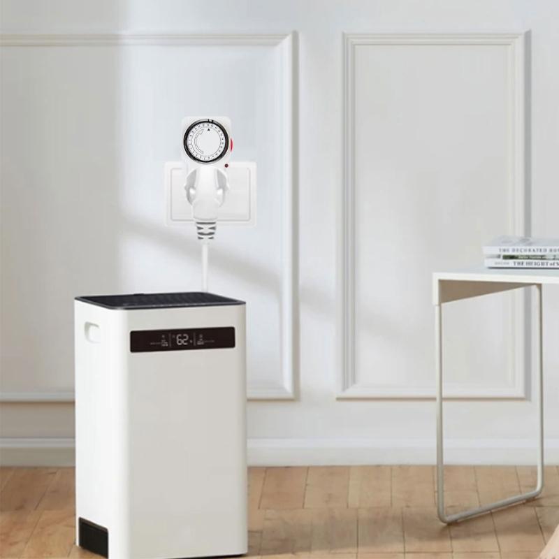 24 Hour Cyclic Timer Switches Mechanical Cycle Electrical Outlet Device Programmable Mechanical Timer Easy to Use