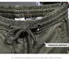 Men's Tactical Cargo Jogger Pants - Military Green, Outdoor Casual for Spring & Autumn Hiking