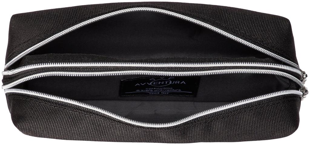 Smile Pencil Stationery Makeup Travel Large Black P-Seg Case, Pouch, Pouch, Pouch, Nylon, Capacity, 2-Compartment Design, 30321,