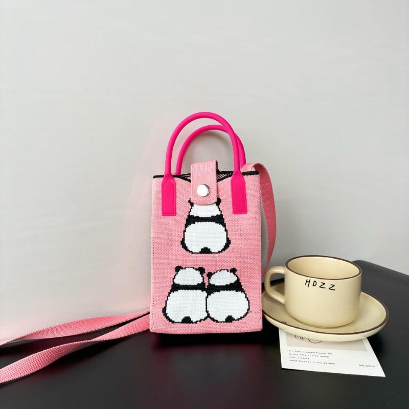 Premium Sense Ns Mobile Phone Bag New Cartoon Knitted Bag Dopamine Niche Versatile Messenger Shoulder Bag Handbag