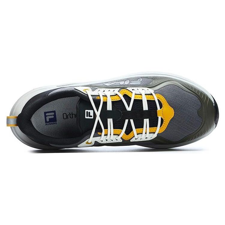 Fila Wolf Lightweight Comfortable Fabric Synthetic Leather Low-Top Training Running Shoes Men Sneaker Lime-Green A12M241233FSN