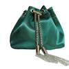 Women Bag High Quality Silk Bucket Bags Diamonds Female Personalized Shoulder Tassels Chains Handbags For Women Crossbady Bag