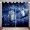 Owl Window Curtains for Bedroom Living Room Cute Owls Curtain Kids Boys Girls Window Drapes Decor Window Treatments 2 Panels