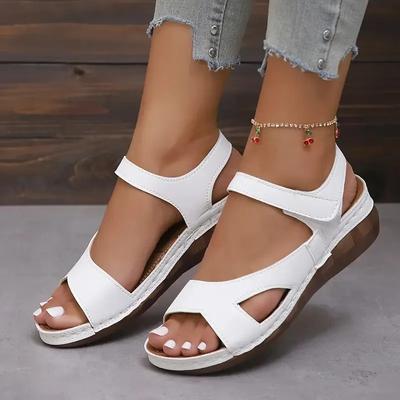 Comfortable Summer Wedge Sandals for Women Lightweight Anti Slip Beach Shoes Woman White Ankle Strap Casual Sandalias Mujer 2026