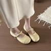 Retro flat women's shoes new spring summer season with skirts single shoes versatile shallow mouth simple comfortable shoes