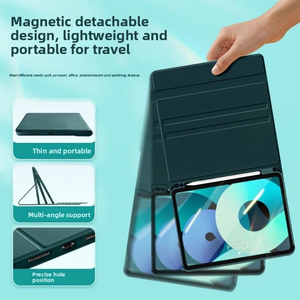 Leder-Tastaturhülle für iPad Pro 13 2024 mit Stifthalter Magnetische Bluetooth-Tastaturabdeckung für Air 6