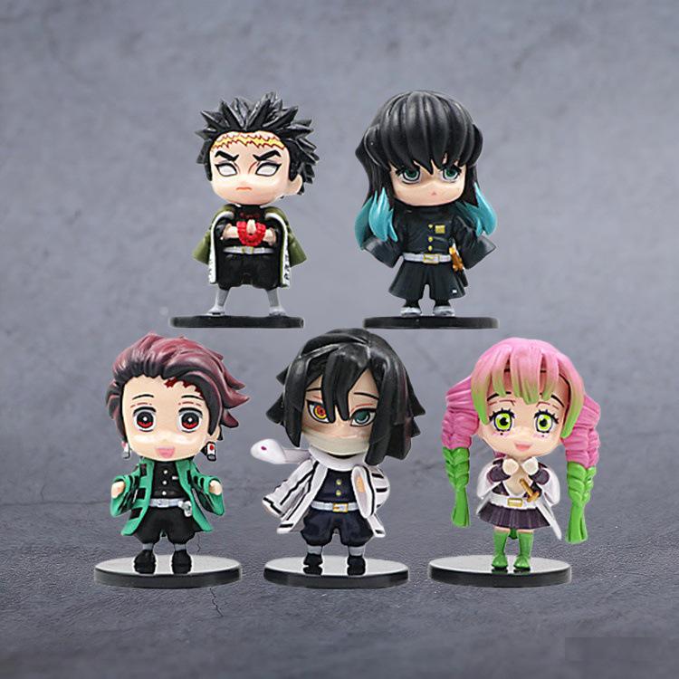 Q-Version Demon Slayer Geburtsblumen Figuren: Tanjiro & Nezuko Anime-Modelle