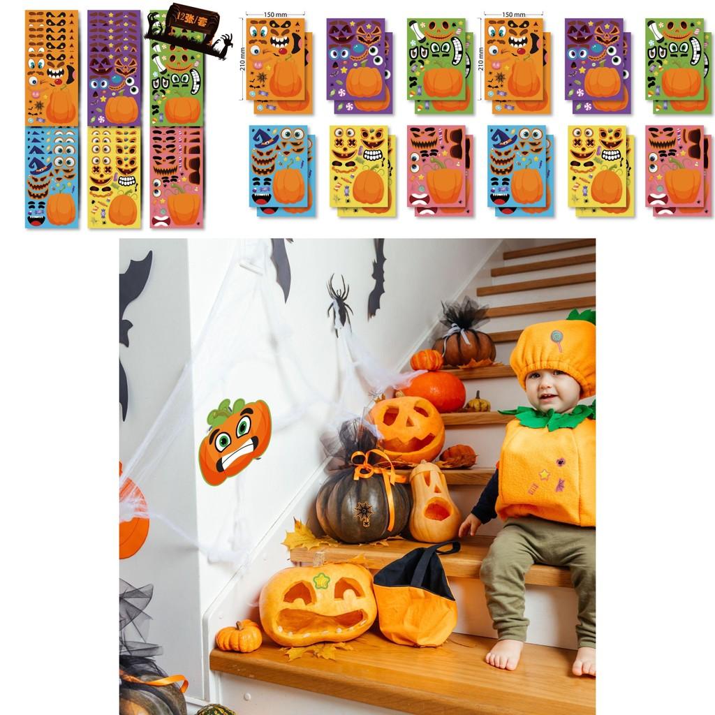 Delightful Childrens Cm2206006 Halloween Pumpkin Puzzle Stickers For Creative Play