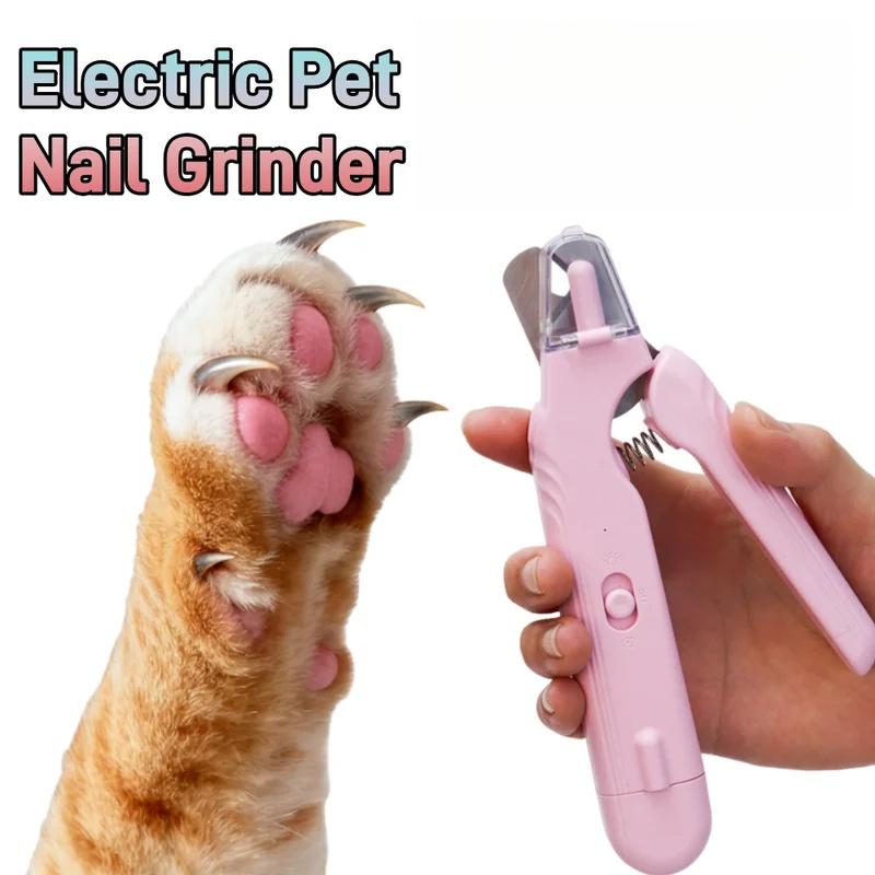 Pet Nail Clippers, Quiet LED Pet Nail Grinder, Rechargeable Pet Nail Grooming Tool for Large Medium Small Dogs Cats Puppies