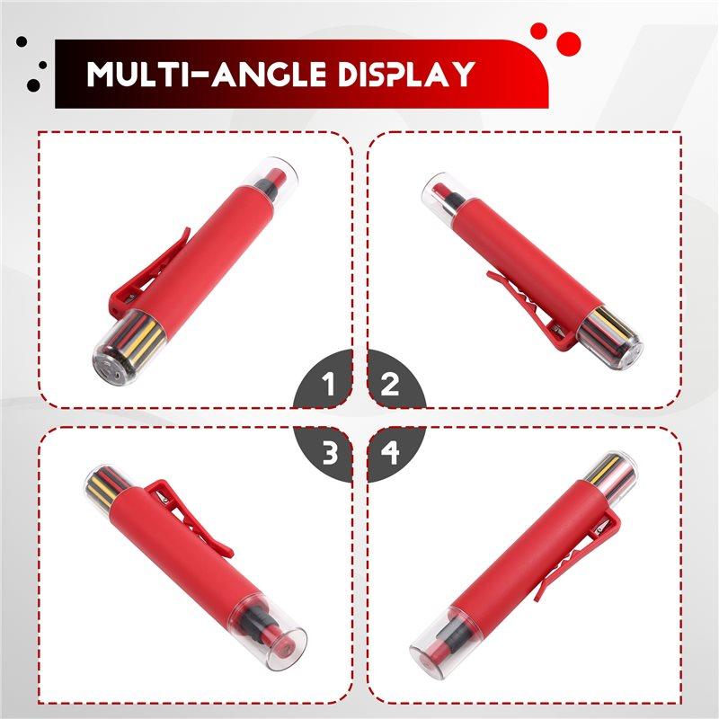 A96I-Solid Woodworking Carpenter Pencil Mechanical Construction Marking Scriber 3 Colors Refill Built-In Sharpener Red
