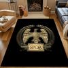 Roman Eagle Emblem with SPQR Design Patterned Carpet, Non Slip Mat Suitable for Living Room and Bedroom Sofas