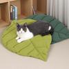 Thickened Cotton Pet Mat Leaf Shaped Sleeping Cushion for Cat Dog Crate Kennel Sofa Indoor Floor Four Season Use