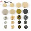 10Sets Meetee Metal Snap Buttons for Bag Coat 10-25mm Fasteners Press Button Clothes Decor Golden Buckles DIY Sewing Accessories