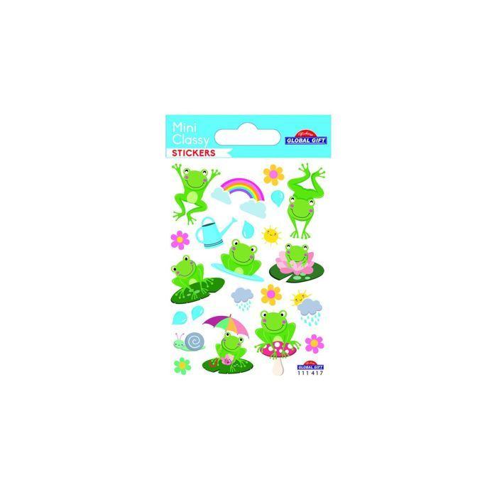 Autocollants - Grenouilles - Paillettes - 1,8 cm