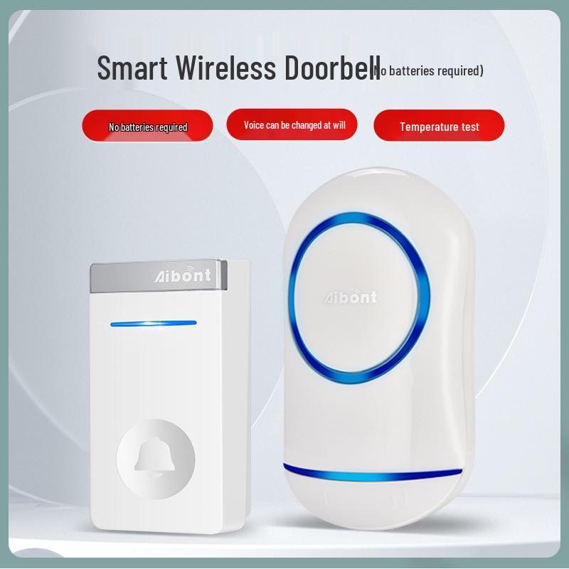 Self-Powered Smart Wireless Doorbell (Battery-Free) - UK/EU/US Spec 80 Sets/Box