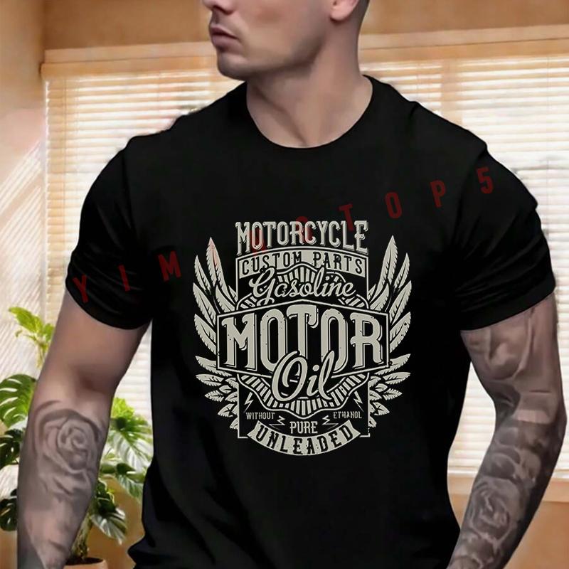 Motorcycle Parts Motor Oil T-shirt Men's And Women's Summer Short-sleeved Motorbike Cycling Top