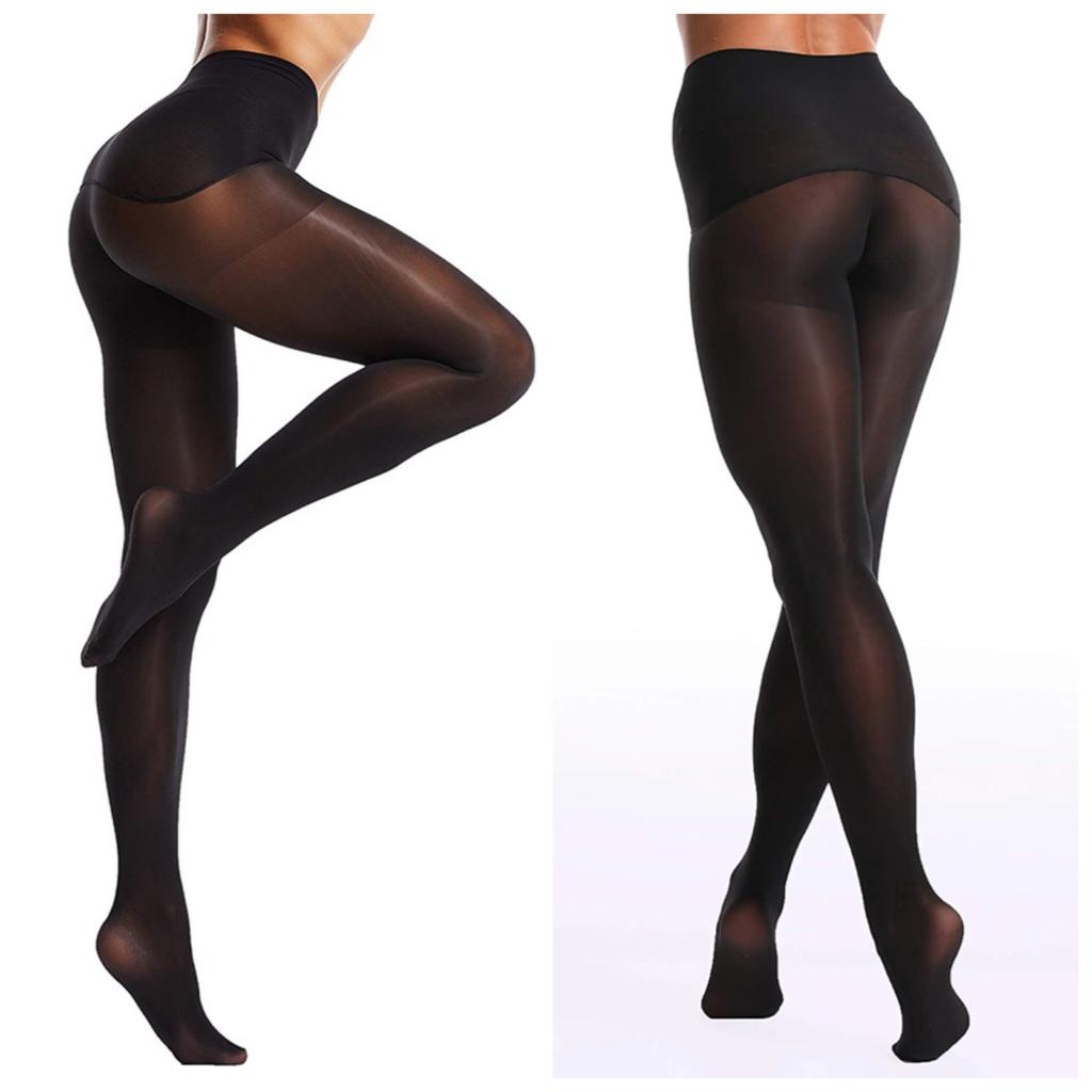 2 Paar Damen Feinstrumpfhosen Weiche Öl Glänzende Strümpfe Kontrollbund Strumpfhose Nahtloser Zwickel Strumpfhose Hohe Taille Glatte Strumpfhose