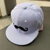 Striped Mustache Snapback Cap Flat Brim Trucker Hat Fashion Baseball Hat  Unisex
