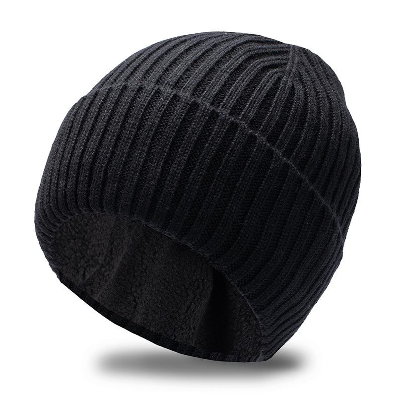 60-67Cm Men Keep Warm Winter Big Size Beanies Wool Blended Knitted Hats Thickened Toand Large Size Cold Skullies Ski Golf Cap