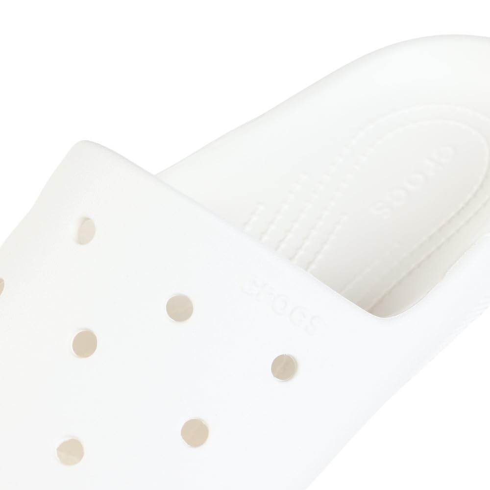 Crocs Classic Slide Shower Easy to Care for Size and 2.0 Sandals, White, 209401-100, Sandals, Lightweight, Quick-Drying, (White, 24.0, Men's Women's)