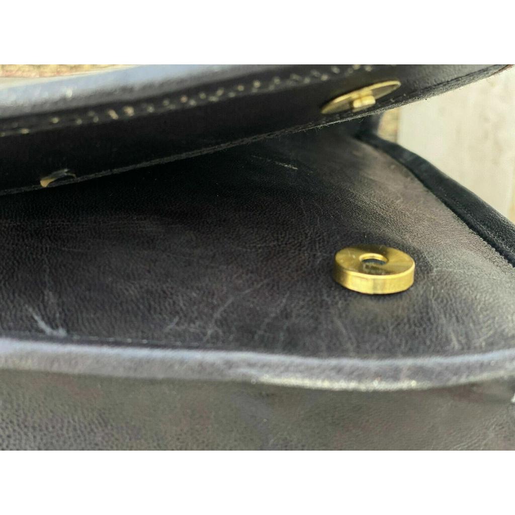 Leather Messenger Bag Shoulder 18" Laptop Briefcase (Handmade Bag) Women's Black