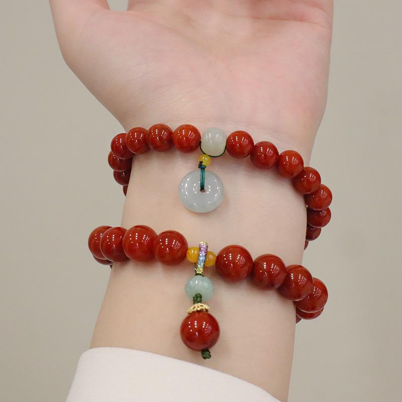 Natural Nanhong Agate Braceletfashion Women Daily Jewelry Gift