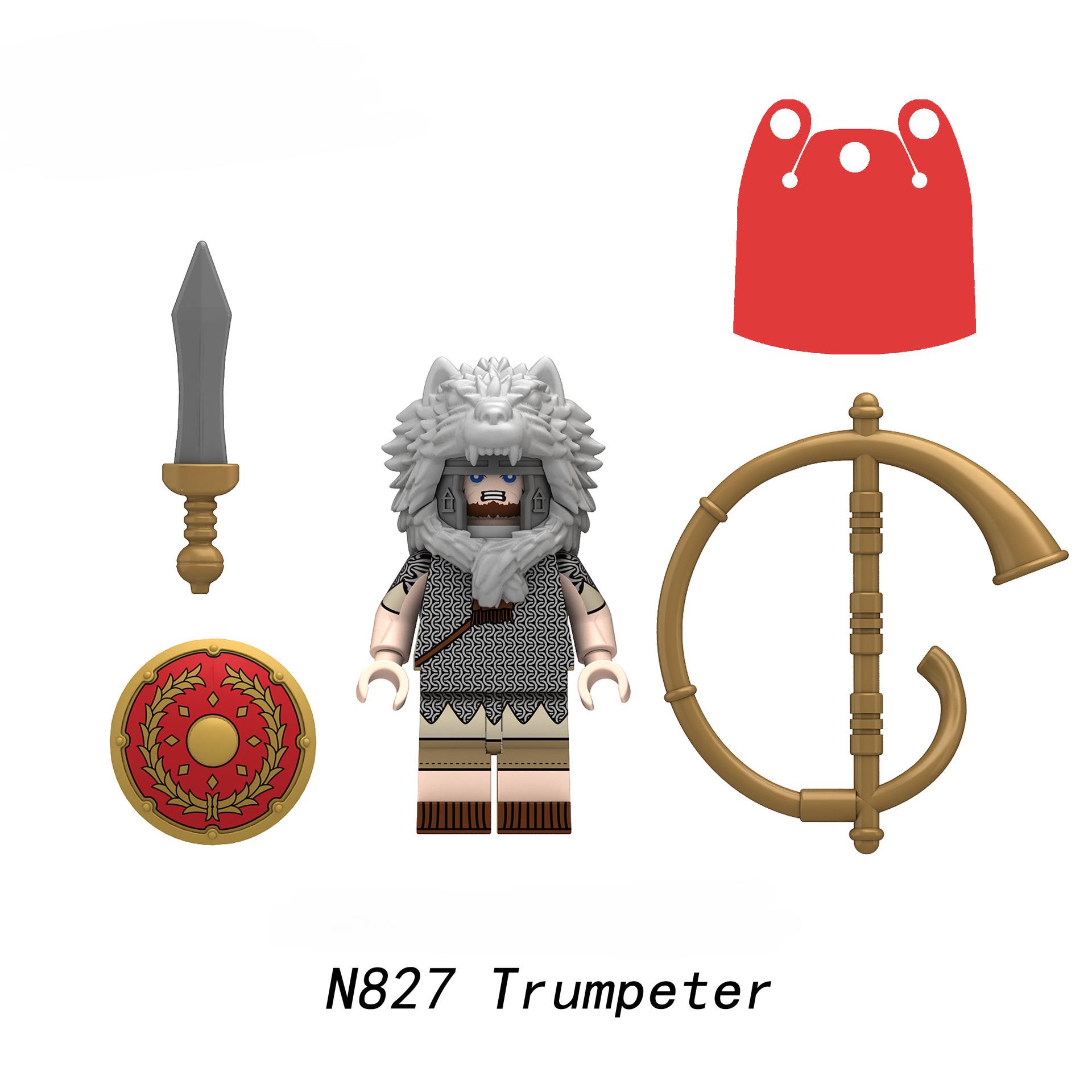 

Римский сигнифер Мини-конструктор Куклы Фигурки Кирпичики Трубач Аквилифер Сборные игрушки для детей N826-828